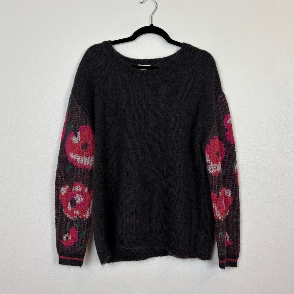 NWOT Sundance Lily Dreams Floral Knit Wool Kid Mohair Blend Sweater XL - Picture 2 of 3